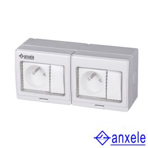 ASW-2FRS 2 Gang Switch 2 Gang Socket