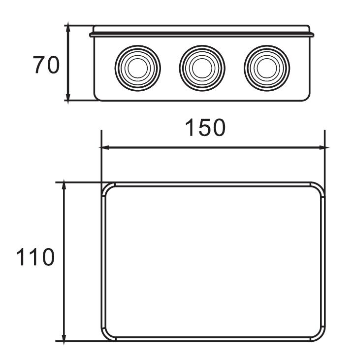 AX-RA 150×110×70 Junction Box