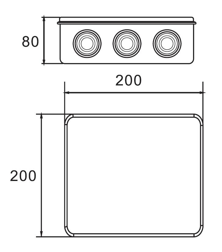 AX-RA 200×200×80 Junction Box