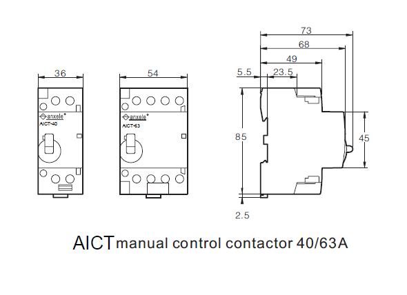 AICT-4P-63A Manual Control Contactor