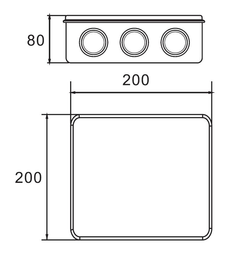 AX-RT 200×200×80 Junction Box