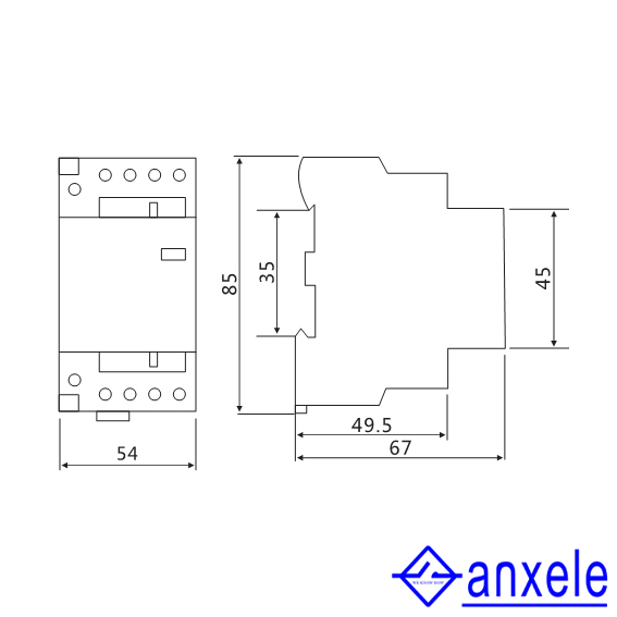 ASC1 3P/4P 63A Modular Contactors