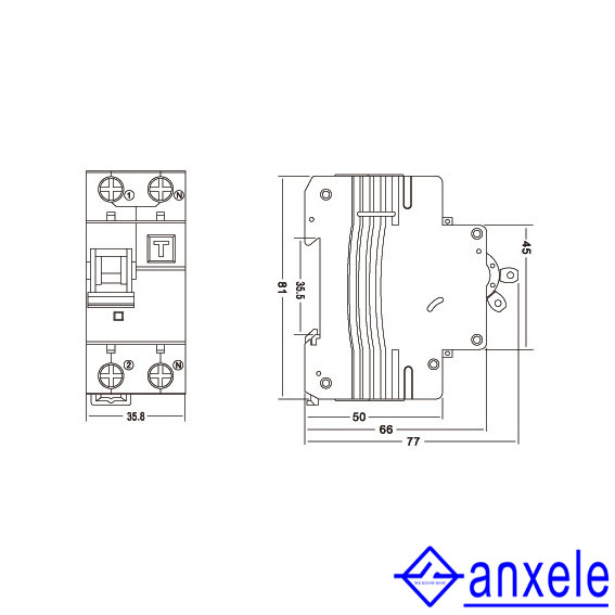 EKL3-40 RCCB with Overload Protection(RCBO)